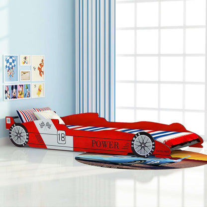 Cama Con Forma De Coche De Carreras Para Niños Roja 90x200 Cm / Vetonek_4