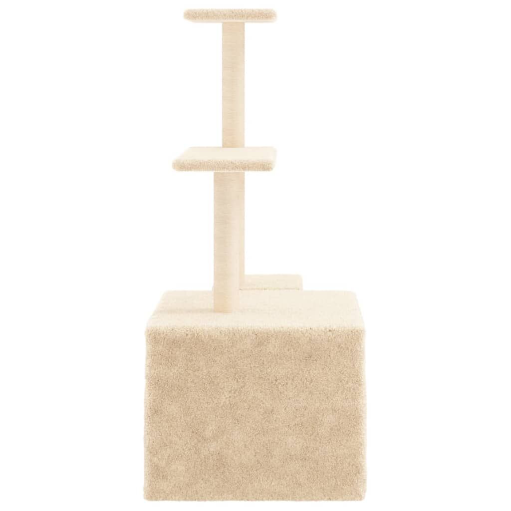 Vidaxl Rascador Para Gatos Con Postes De Sisal Color Crema 110 Cm_4