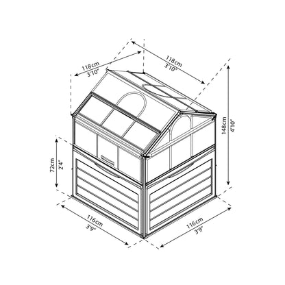 Mini Invernadero Plant Inn 118x118x148 cm Canopia by Palram
