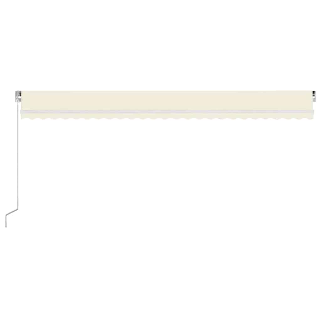 Toldo Retráctil Manual Con Luz Led Color Crema 600x300 Cm_2