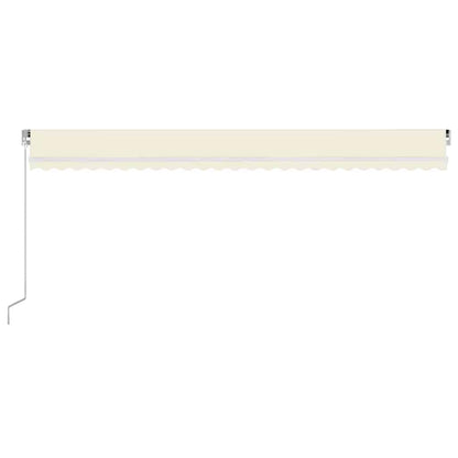 Toldo Retráctil Manual Con Luz Led Color Crema 600x300 Cm_2