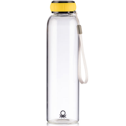 Botella De Agua 550ml Borosilicato Tapa Amarilla Casa Benetton_0