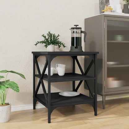 Mesa Auxiliar Madera Contrachapada Negro 40x42x50 Cm_1