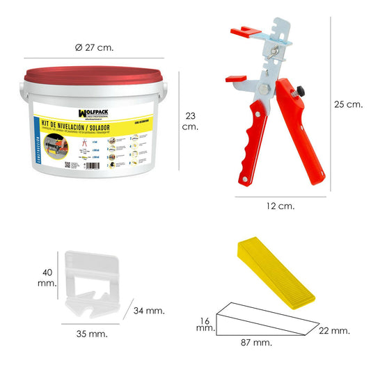 Kit Nivelador Solador (pistola, Calzos Y Cuñas)