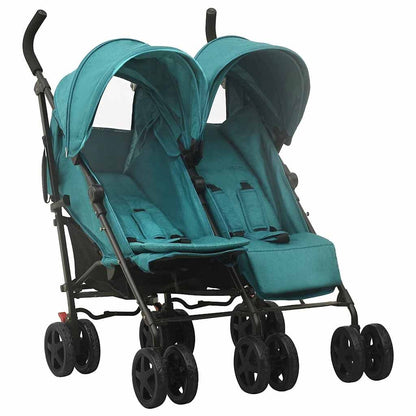 Vidaxl Carrito Para Gemelos De Acero Verde_4