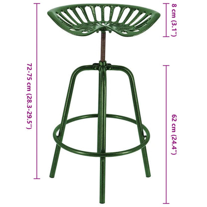 Esschert Design Taburete Con Forma De Asiento De Tractor Verde_1