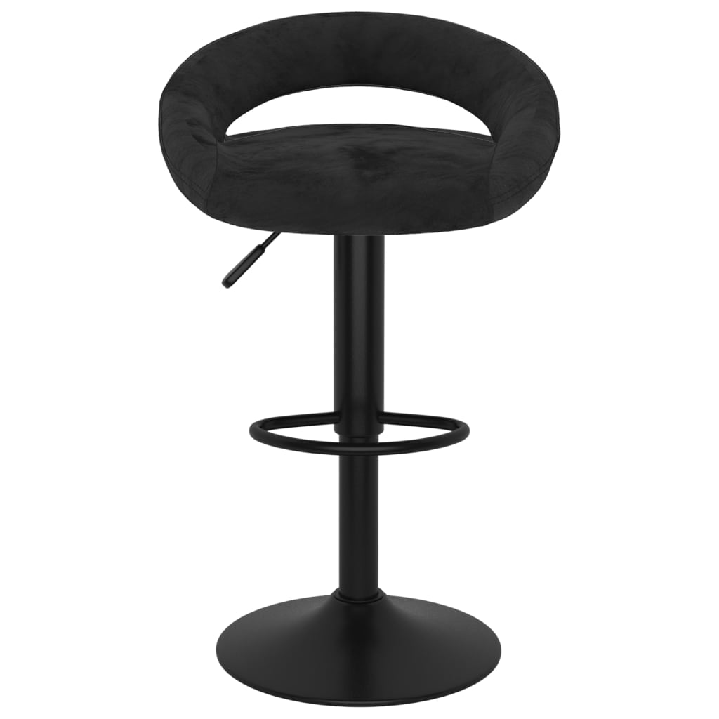 Taburetes De Cocina 2 Unidades Terciopelo Negro_1