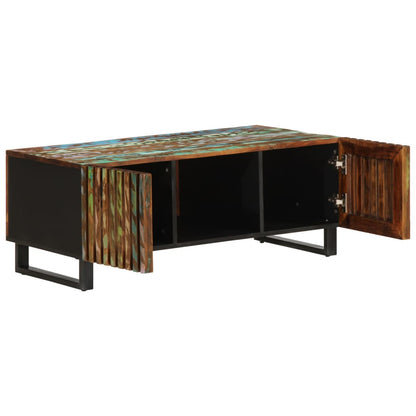 Mesa De Centro De Madera Maciza De Acacia 100x55x40 Cm_3