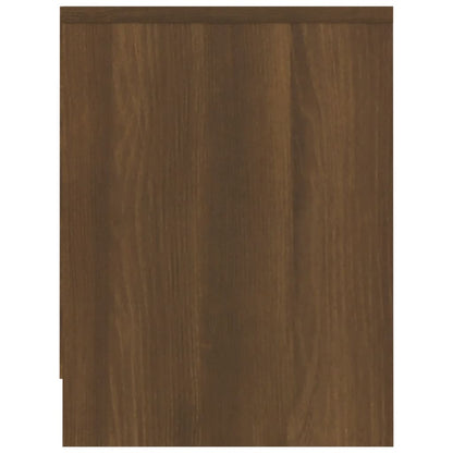 Mesita De Noche Madera De Ingeniería Marrón Roble 40x30x40 Cm_3