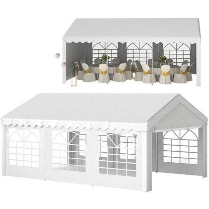 Outsunny Carpa 6x4x2.8m Acero Galvanizado Pabellon Carpas Boda Gazebo Cenador_0