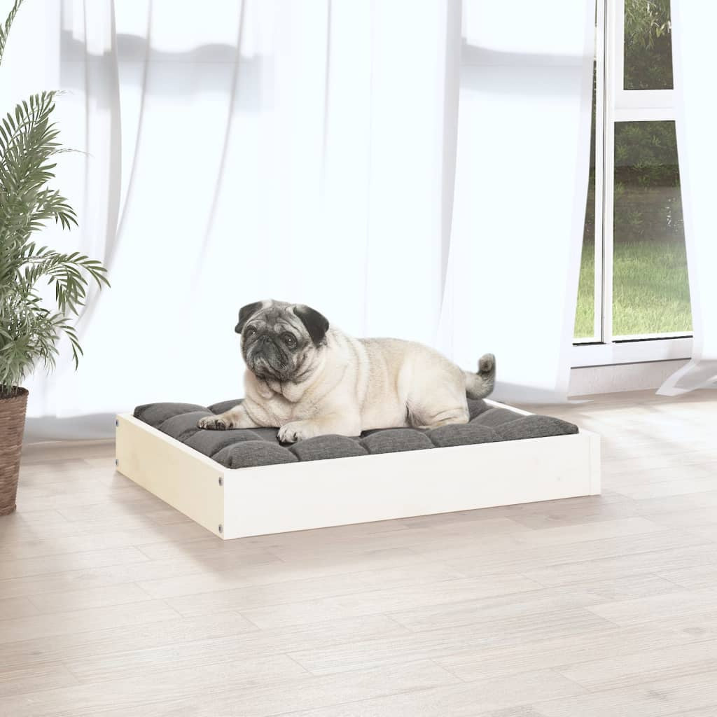 Vidaxl Cama Para Perros Madera Maciza De Pino Blanco 61,5x49x9 Cm_4