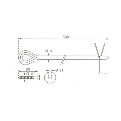 Anclaje Largo Masgames.