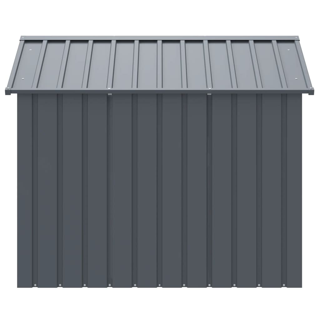 Caseta Perros Con Tejado Acero Galvanizado Gris 117x153x123 Cm_3