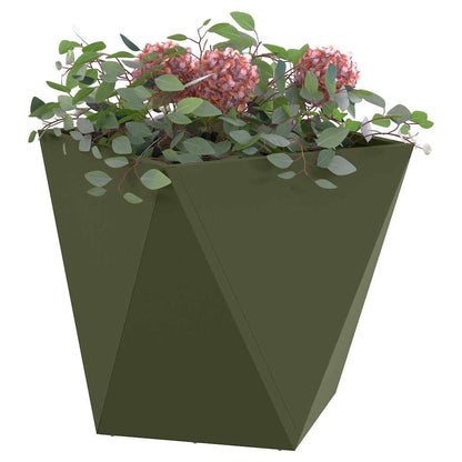 Jardinera 2 Uds. Verde Oliva 40 X 40 X 40 Cm Acero_2