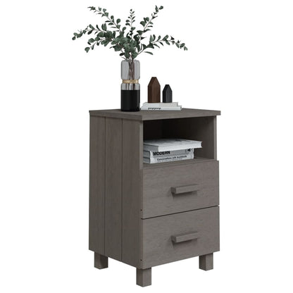 Mesita De Noche Hamar Madera Pino Maciza Gris Claro 40x35x62 Cm_4