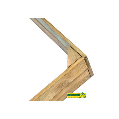 Arenero De Madera Masgames Basic Rectangular Con Cubierta De Lona.