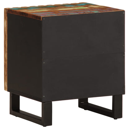 Mesita De Noche De Madera Maciza Reciclada 40x34x46 Cm_3