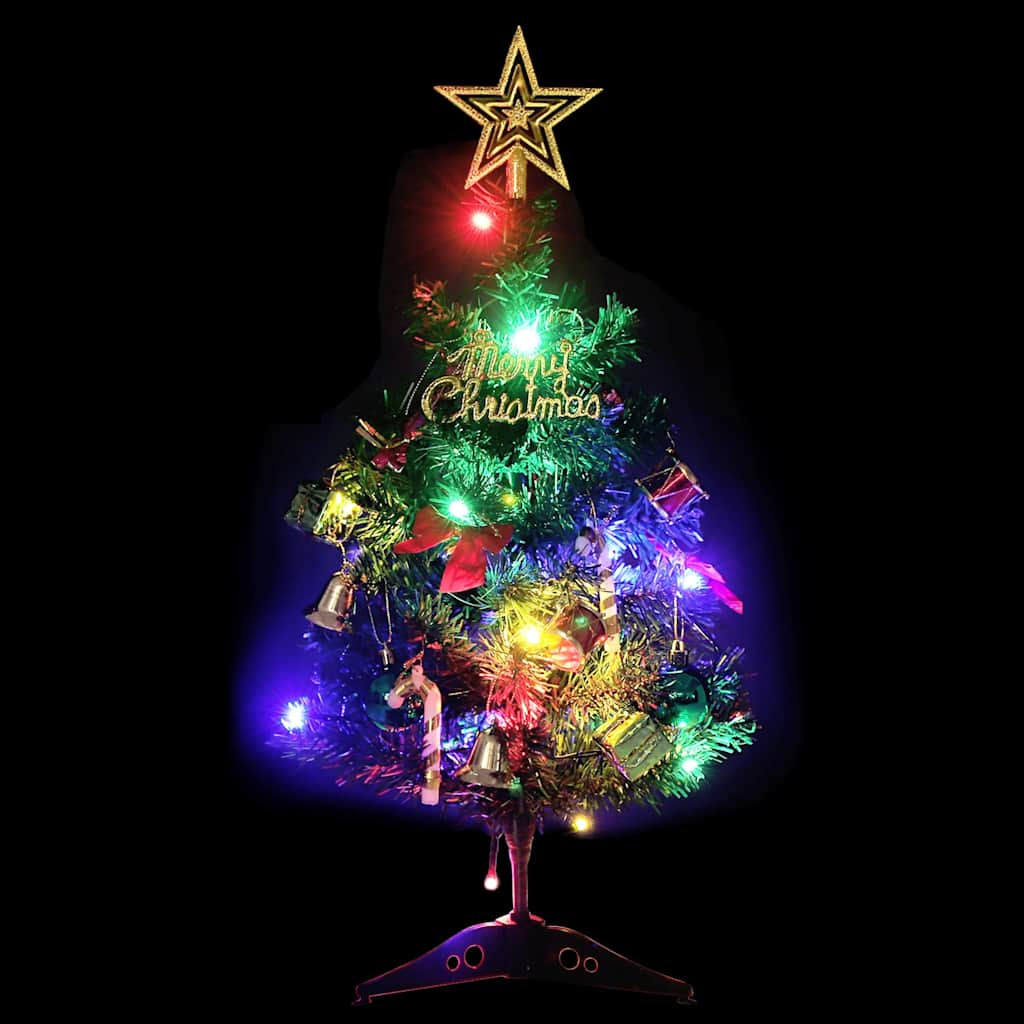 Vidaxl Mini Árbol De Navidad Artificial Con 30 Luces Led Verde 60 Cm_1