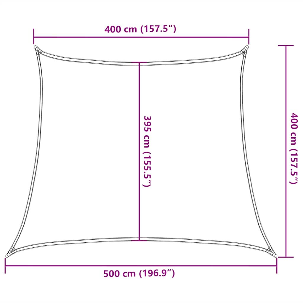 Vidaxl Toldo De Vela Rojo Hdpe 160 G/m² 4/5x4 M_2