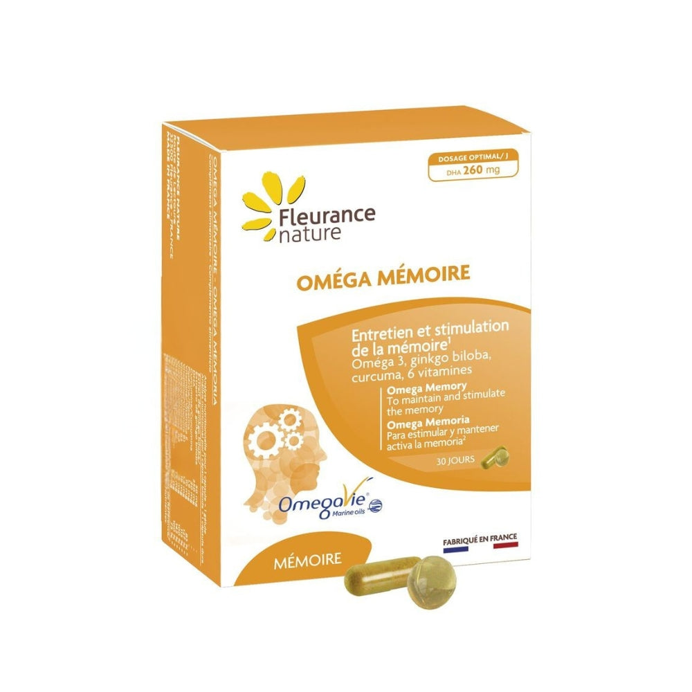 Omega Memoria Fleurance Nature 30 Comprimidos + 30 Cápsulas_1