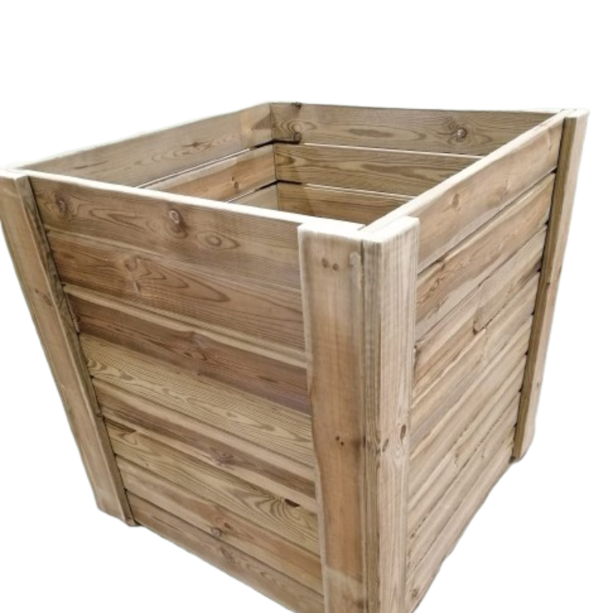 Macetero De Madera Eko Xxl Vidahuerto Para Árboles Y Plantas Grandes 80x80x80 Cm.