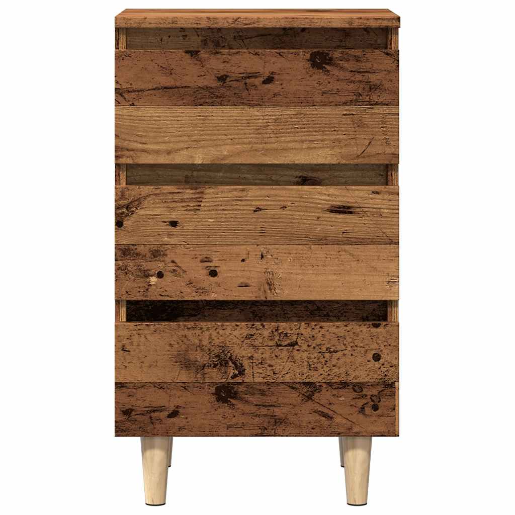Mesita De Noche Madera De Ingeniería Envejecida 40x35x69 Cm_2