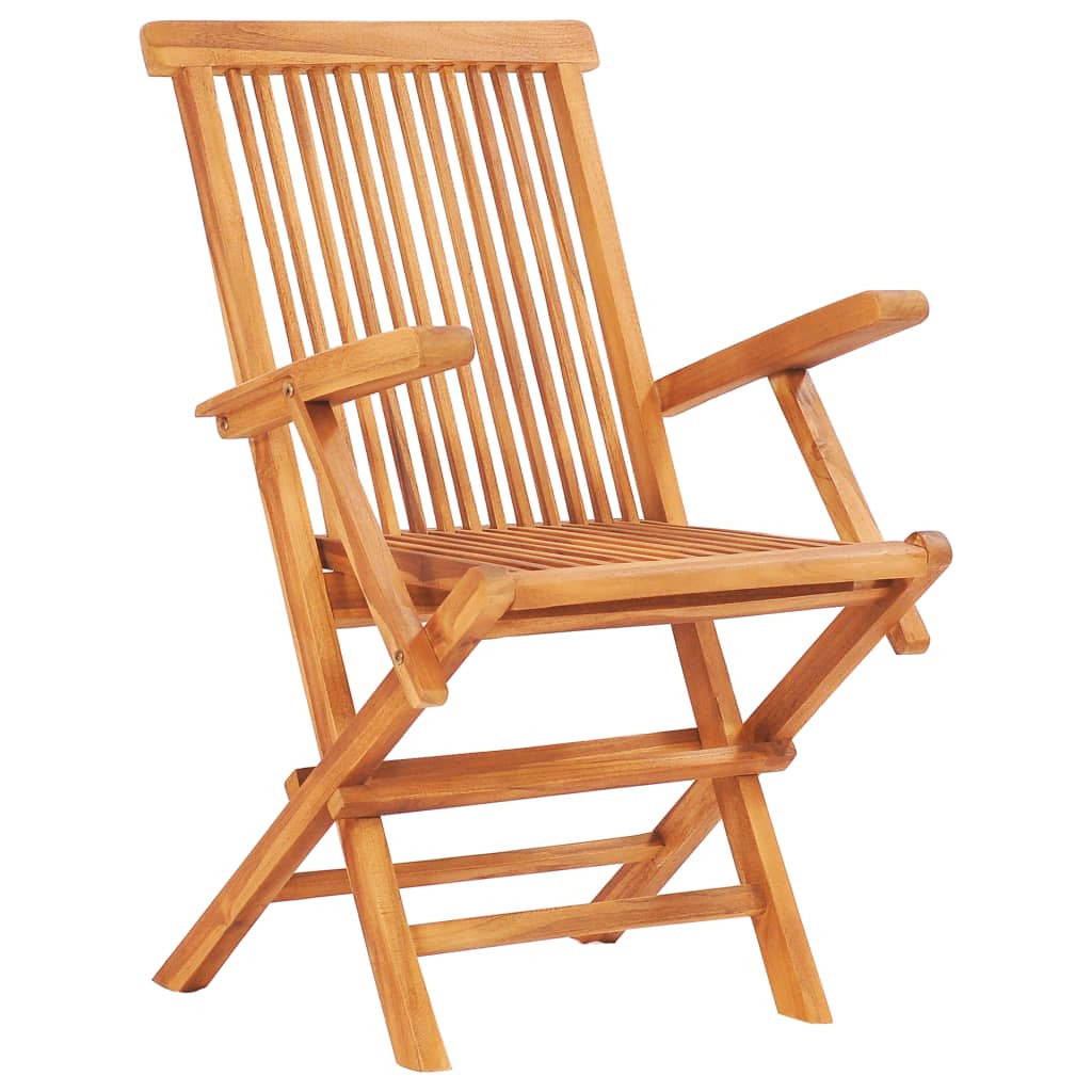 Vidaxl Set Comedor De Jardín Plegable 7 Piezas Madera Maciza De Teca_1