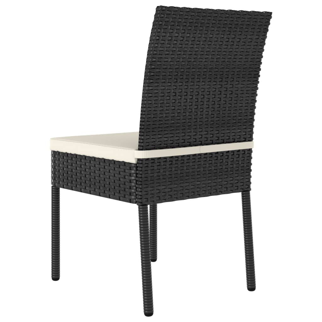 Vidaxl Sillas De Comedor De Jardín 4 Unidades Ratán Sintético Negro_3