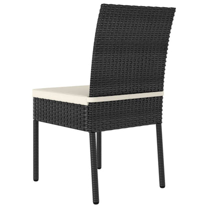 Vidaxl Sillas De Comedor De Jardín 4 Unidades Ratán Sintético Negro_3