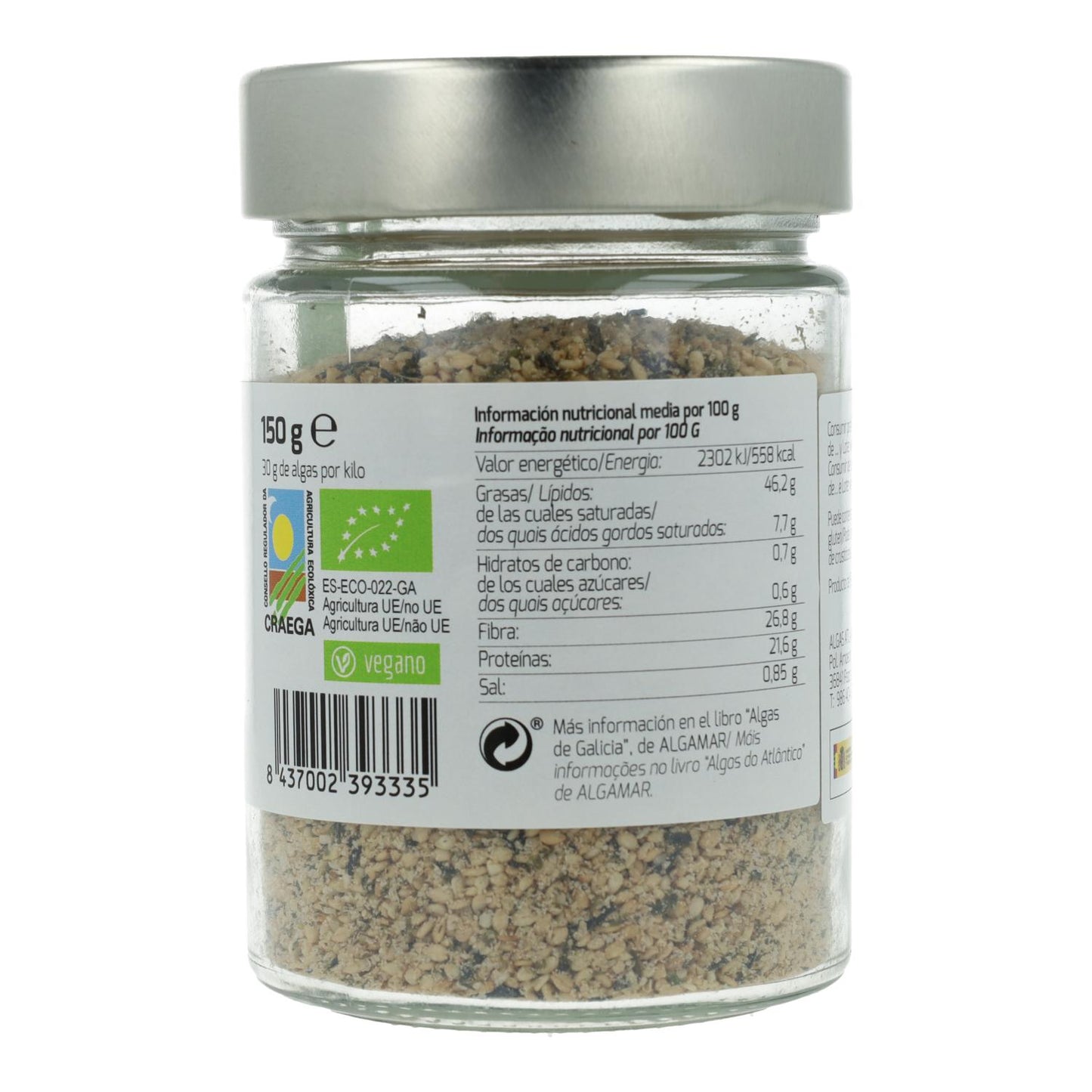 Gomasio de Algas Nori Algamar 150 g