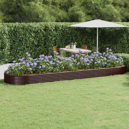 Jardinera Arriate Acero Galvanizado Marrón 523x140x36cm_1