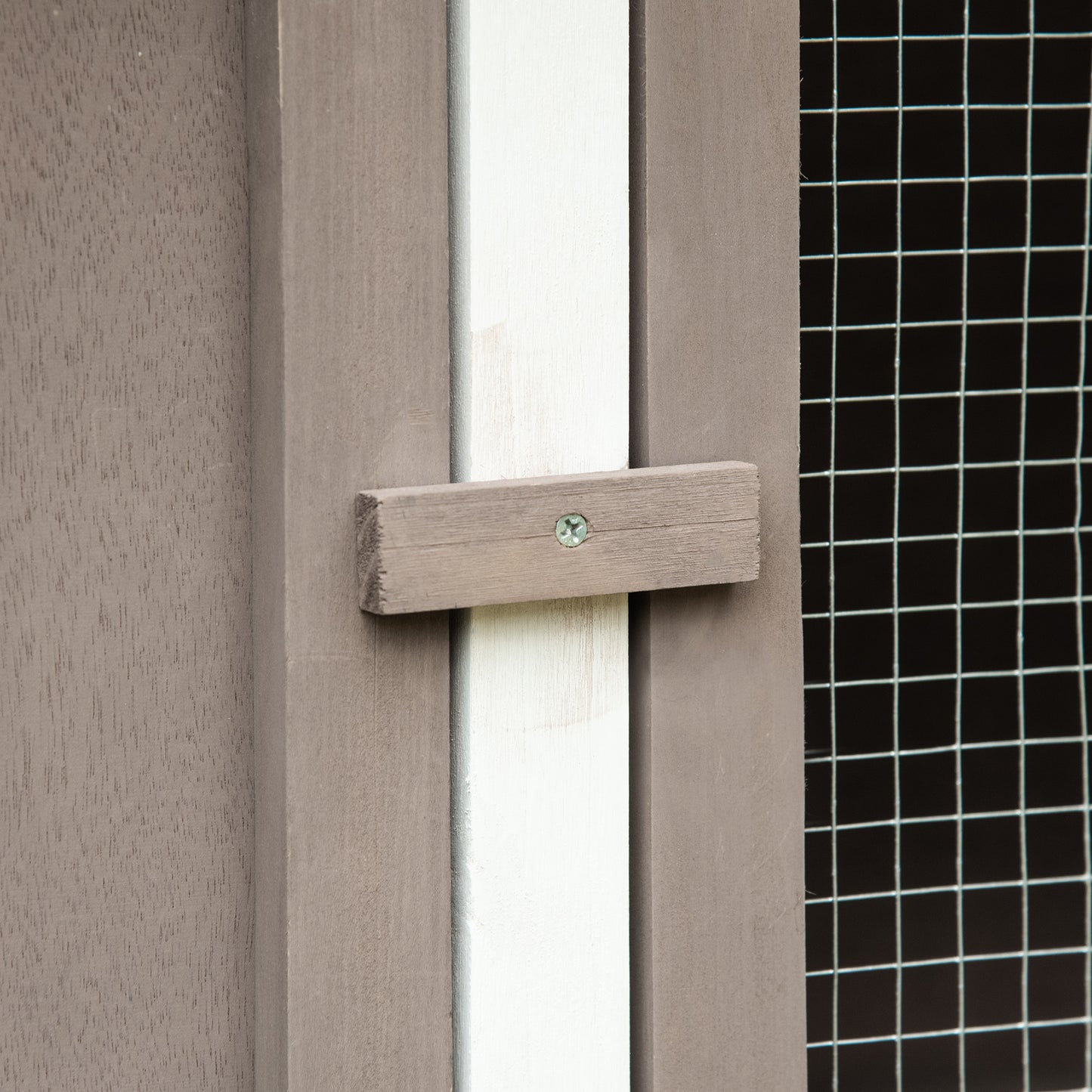 Pawhut Conejera De Madera 100x47x91 Cm Con Techo Asfáltico Puertas Con Pestillo_4