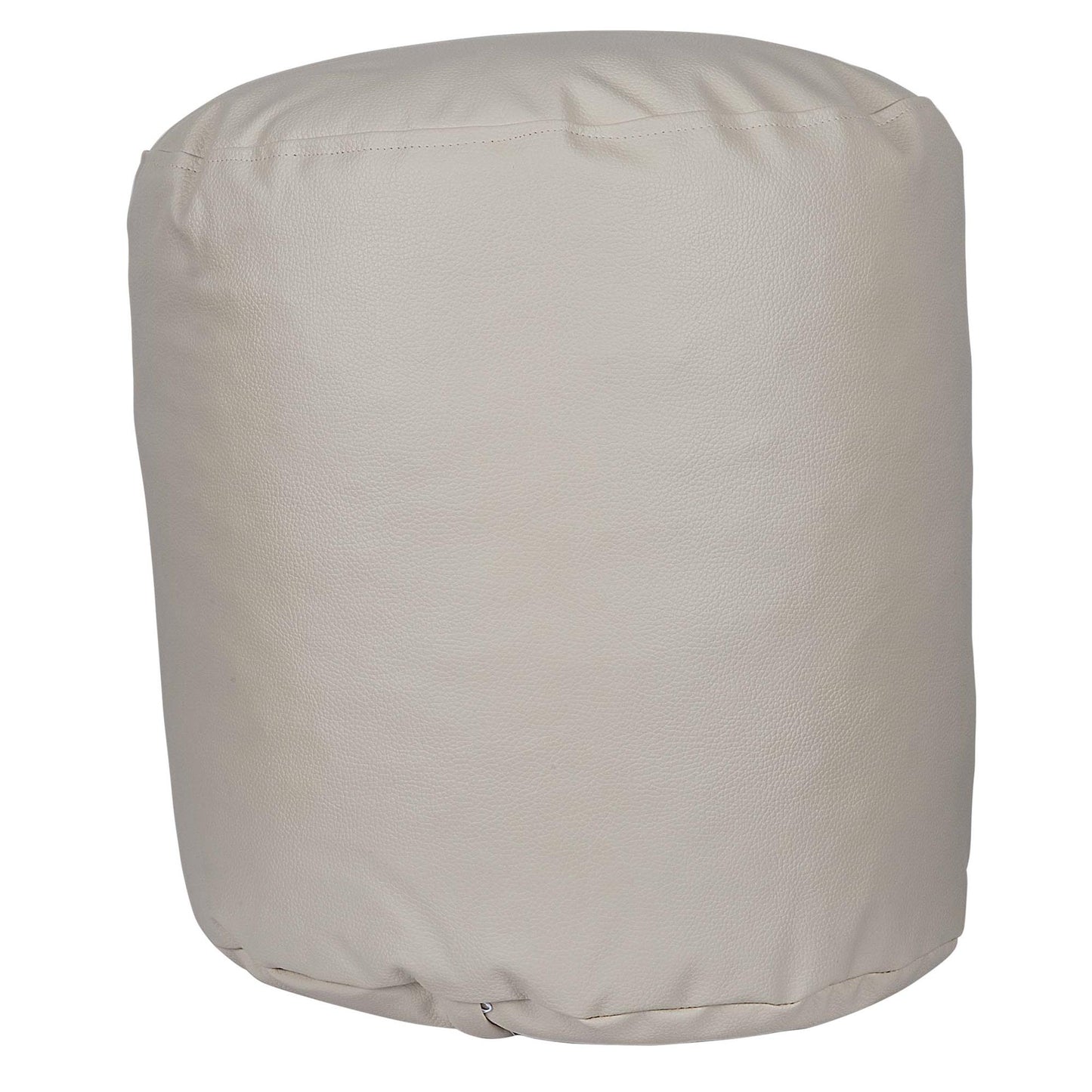 Well Home Puff Redondo Ø40x38cm Color Crudo Beige - Asiento Acolchado Y Cómodo_0