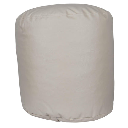 Well Home Puff Redondo Ø40x38cm Color Crudo Beige - Asiento Acolchado Y Cómodo_0