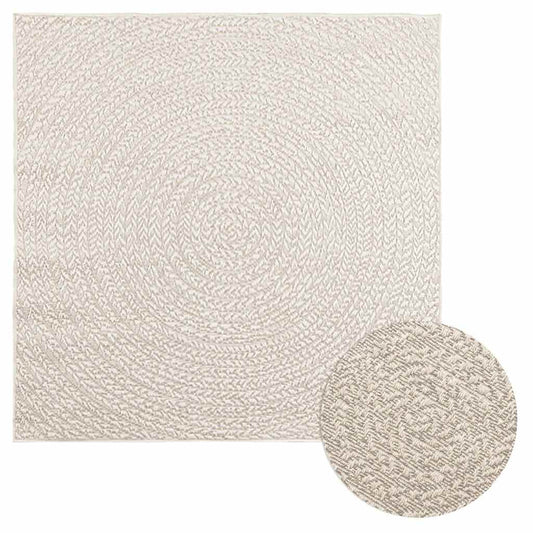 Vidaxl Alfombra Zizur Apariencia Yute Interior Exterior Crema_0