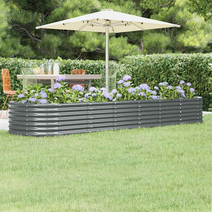 Jardinera Arriate Acero Galvanizado Antracita 296x80x36 Cm_1