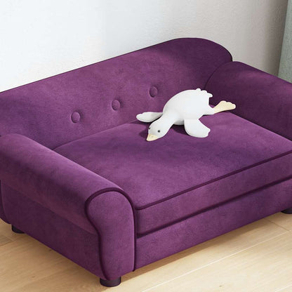 Vidaxl Sofá Para Perros Felpa Color Burdeos 72x45x30 Cm_3