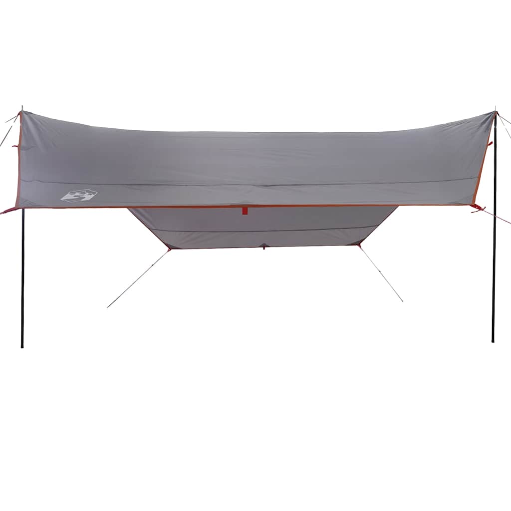 Lona De Camping Impermeable Gris Y Naranja 430x380x210 Cm_4
