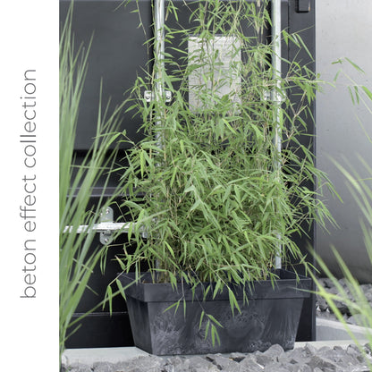 Maceta Cube Beton Effect 1,2l., Dimensiones (mm) 140x140x124, Color Terracota