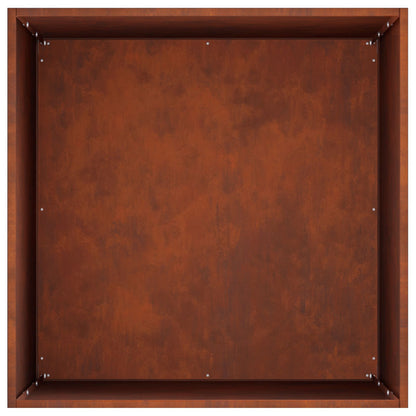 Macetero De Jardín Oxidado 50 X 50 X 75 Cm Acero Oxidado_4