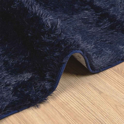 Vidaxl Alfombra De Pelo Largo Navarra Azul Marino 240x240 Cm Poliéster_4
