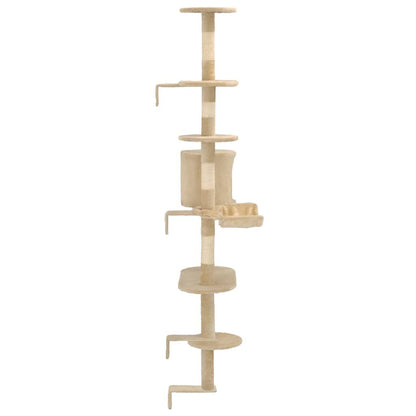 Vidaxl Rascador De Gatos De Pared Con Poste De Sisal 194 Cm Beige_4
