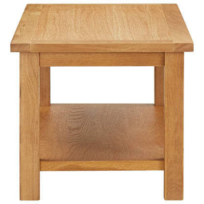 Mesa De Centro De Madera Maciza De Roble 110x55x40 Cm_1