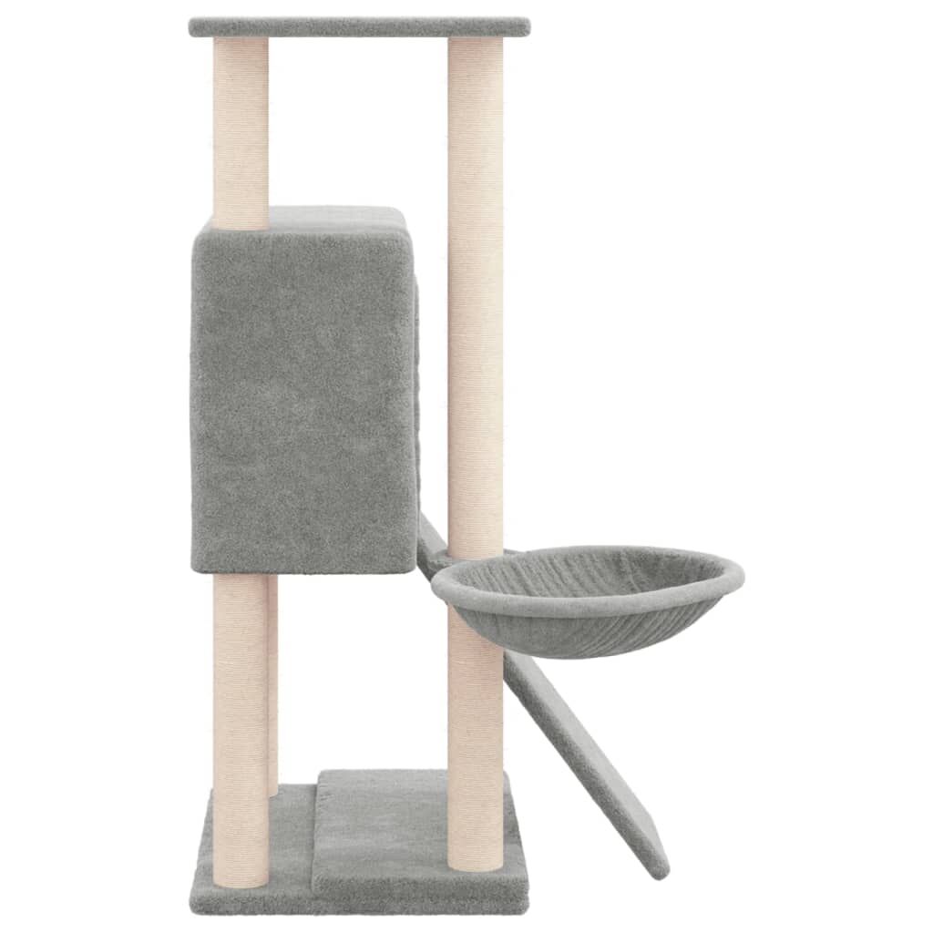 Vidaxl Rascador Para Gatos Con Postes De Sisal Gris Claro 96 Cm_3