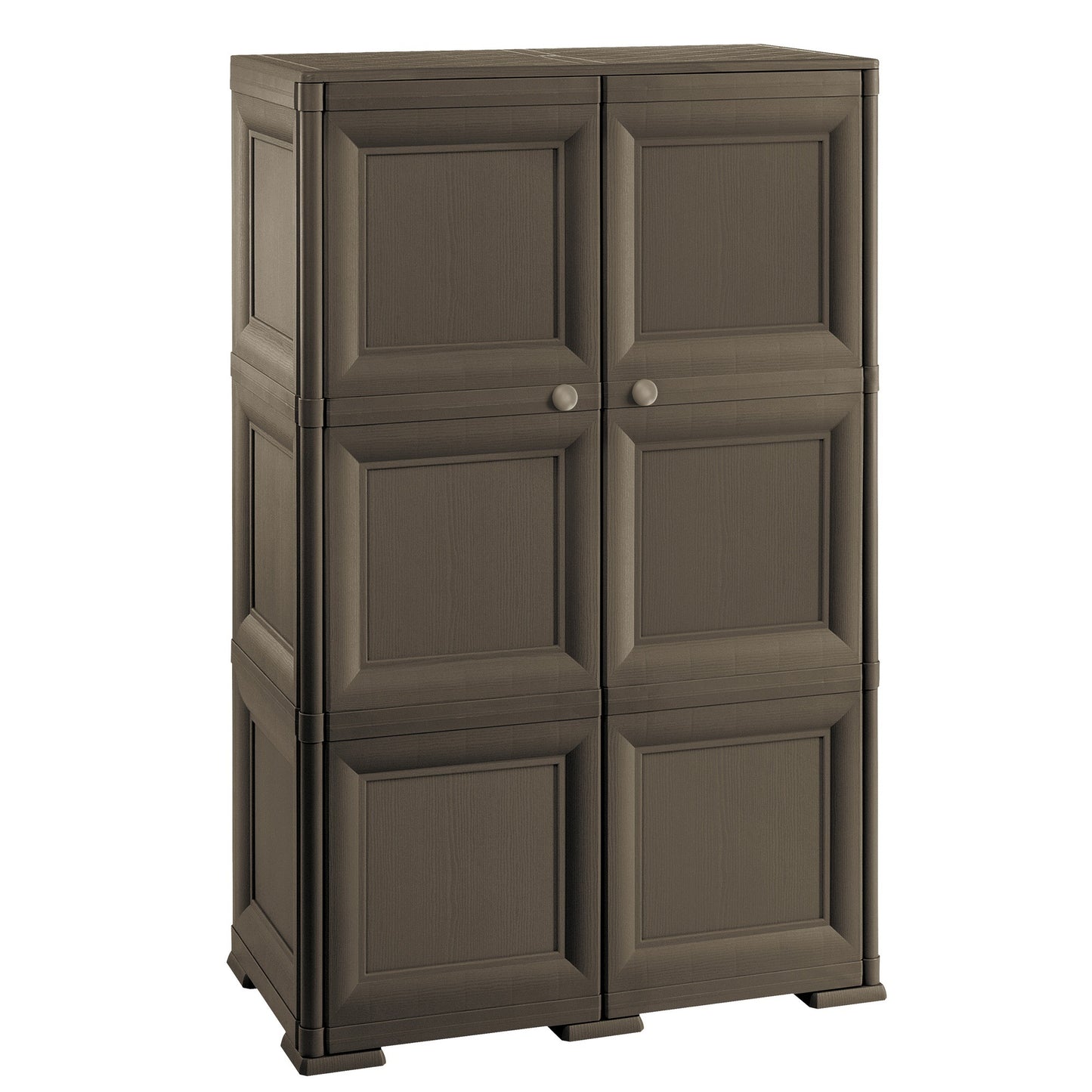 Caja De Almacenamiento Multiusos De 6 Compartimentos Y 6 Puertas Wengué_0