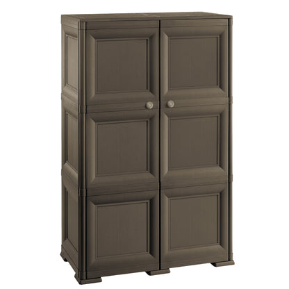 Caja De Almacenamiento Multiusos De 6 Compartimentos Y 6 Puertas Wengué_0
