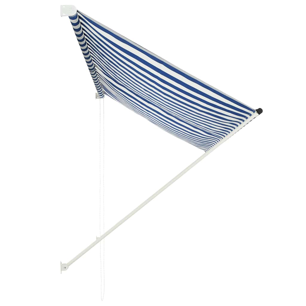 Toldo Retráctil 250x150 Cm Azul Y Blanco_2