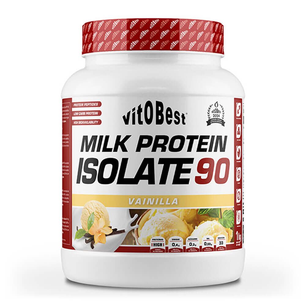Milk Protein Isolate 90 - 1kg - Vainilla - Proteína De Aislado De Suero Isolate - Vitobest_0