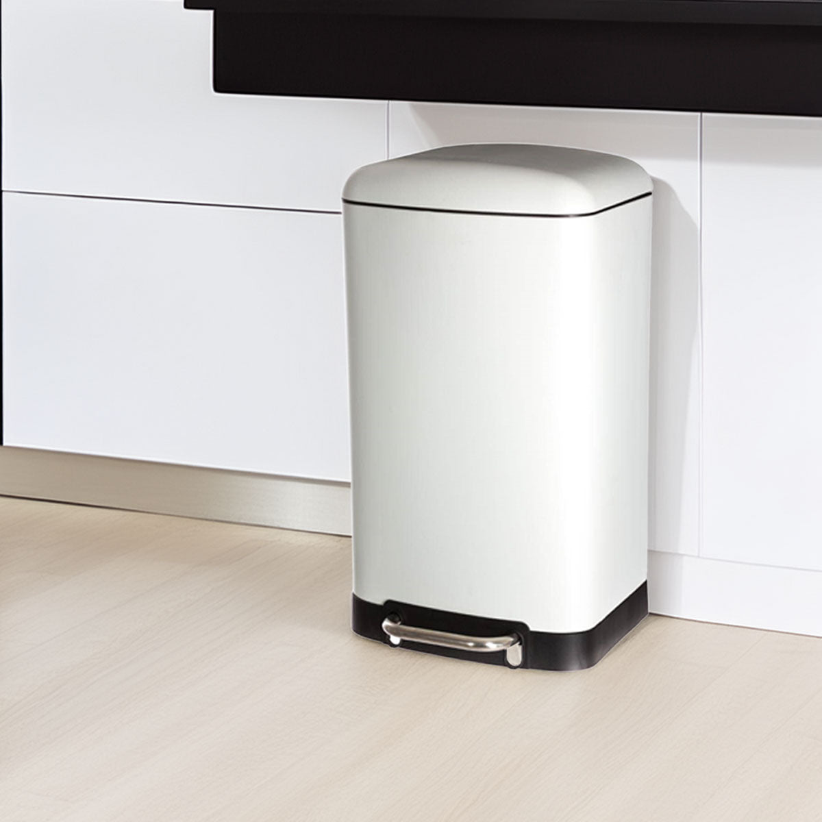 Wellhome Cubo Ariane Metal Blanco 30l