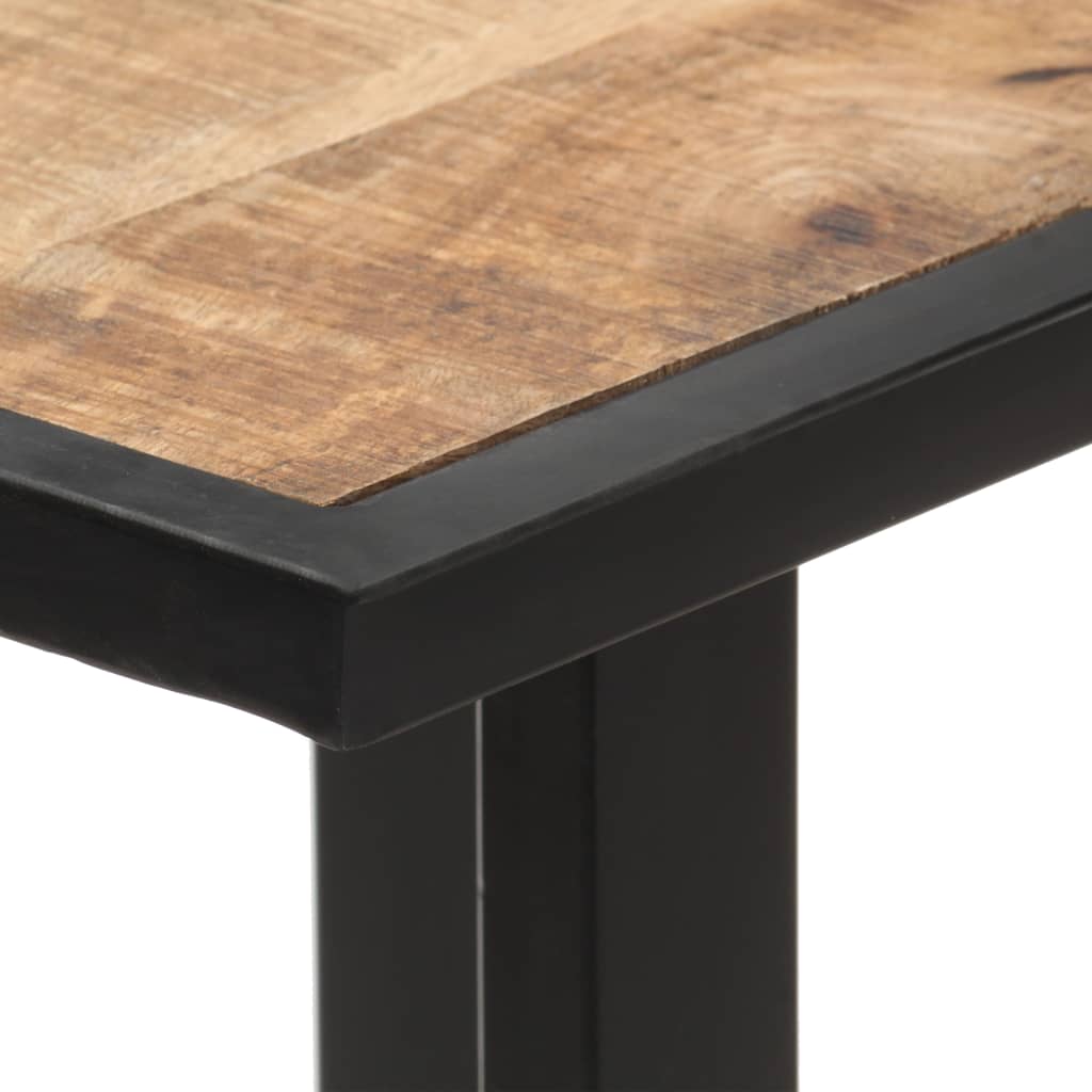 Mesa De Comedor De Madera Maciza De Mango Rugosa 140 Cm_3